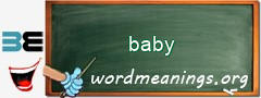 WordMeaning blackboard for baby